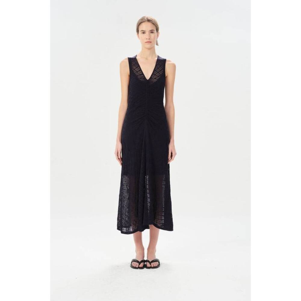 Maria Cher Zarate Jana Midi Dress in Navy S